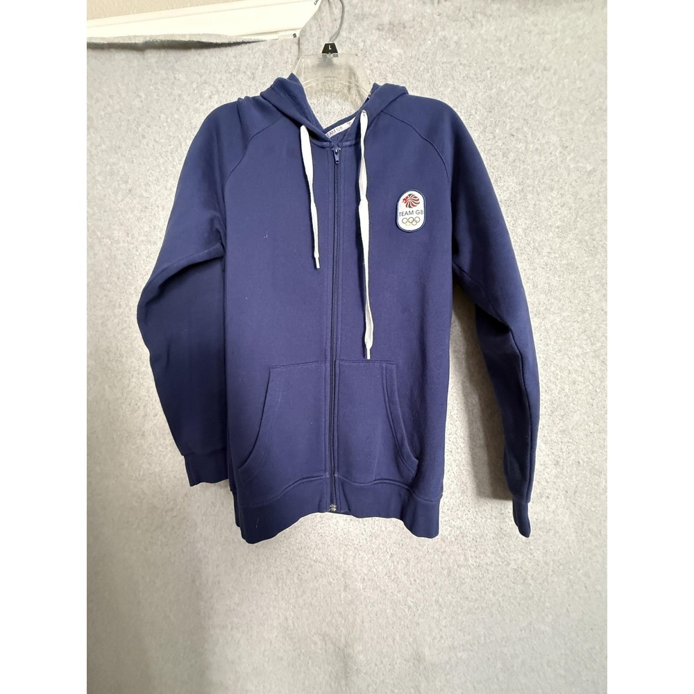 Team GB Sweatshirt Mens Small Blue Olympics London‎ 2012 Adidas Full Zip Hoodie